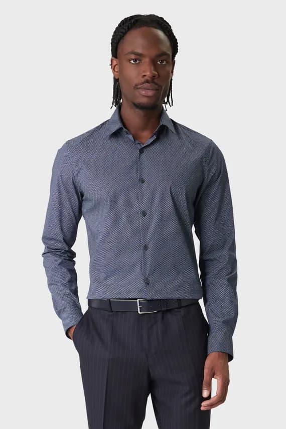 Рубашка/SLIM ESNTL POPLIN STR PRT