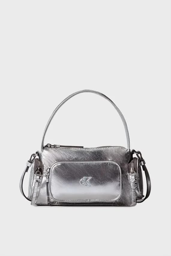 Сумка/POCKET SILVER NYLON SMALL BAG