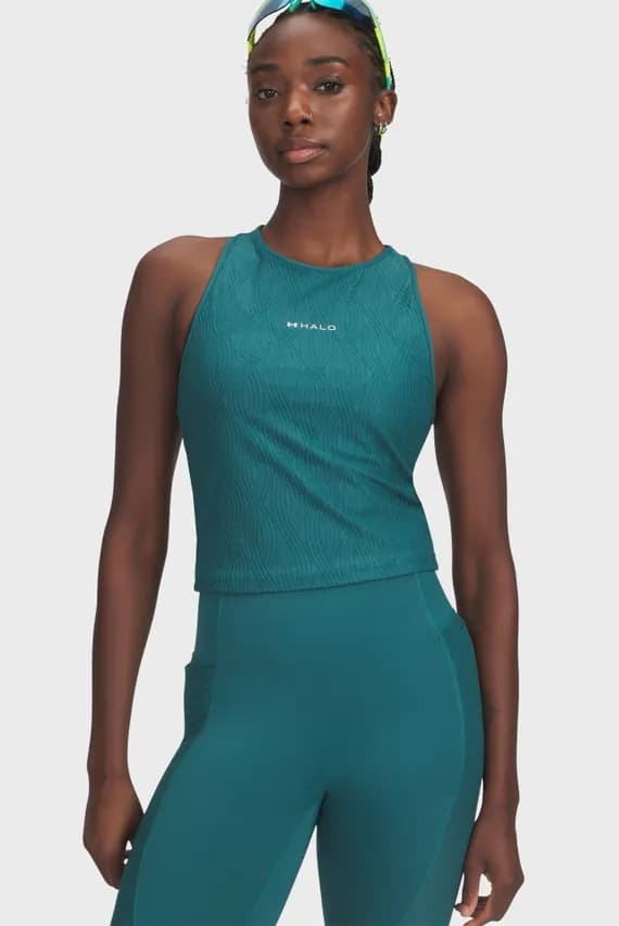 Майка UA Halo Jacquard Knit Tank-GRN