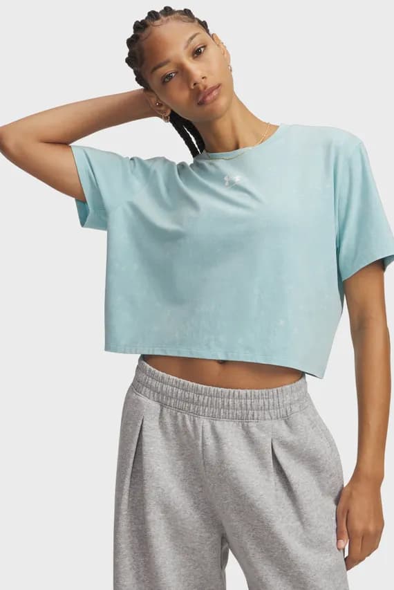 Футболка UA Rival Boxy Tee Wash-BLU