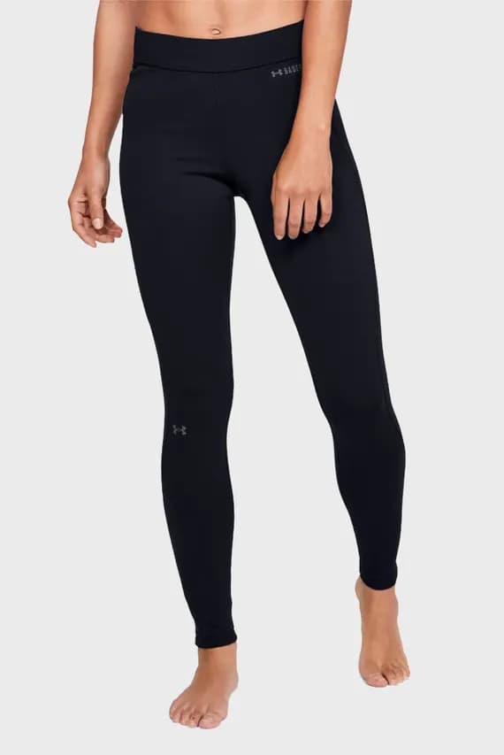 Женские черные тайтсы UA Base Legging 2.0