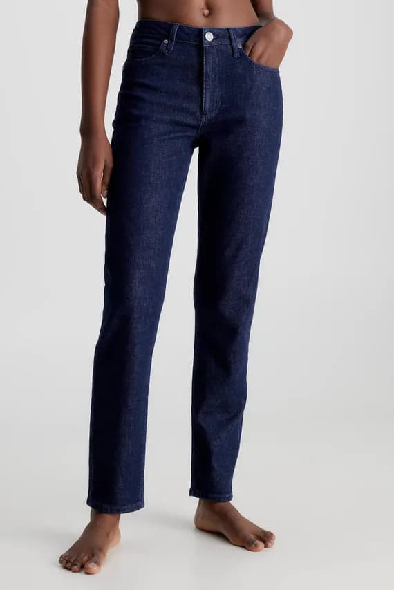 Женские темно-синие джинсы MID RISE SLIM - RINSE