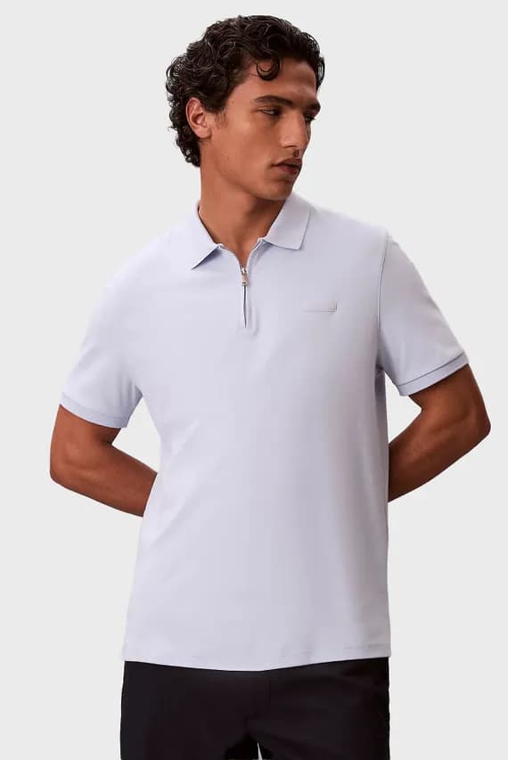 Поло SS SLIM SUPIMA ZIP POLO