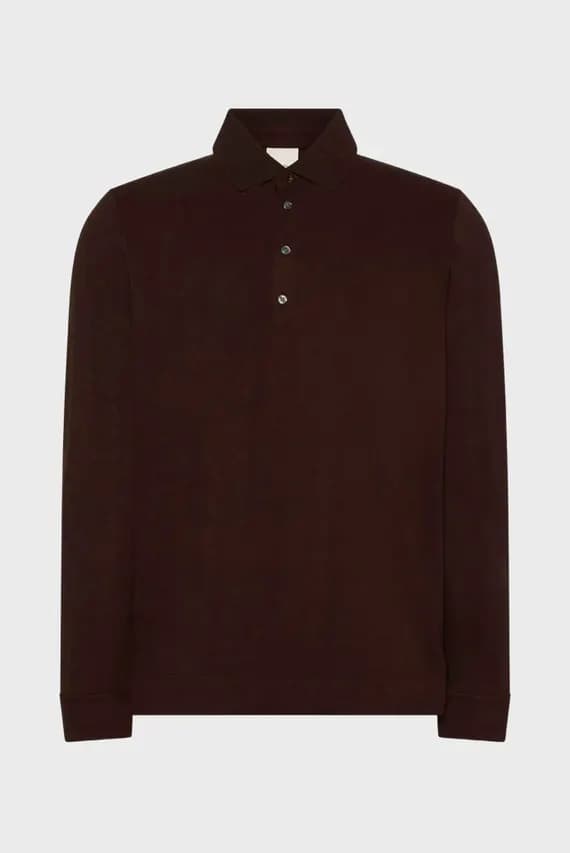 Поло с длинным рукавом LS JACQUARD WOOL POLO