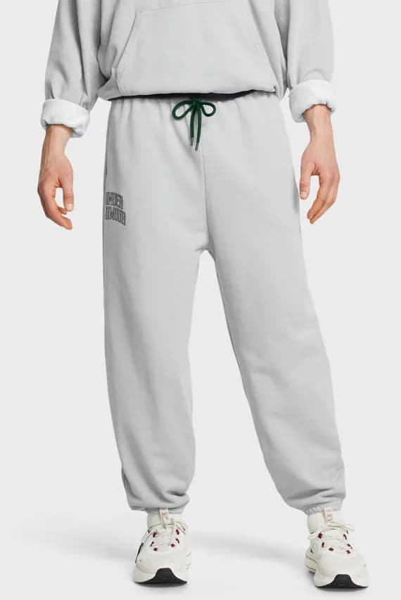 Мужские серые спортивные брюки UA Icon HWT Terry OS Pant