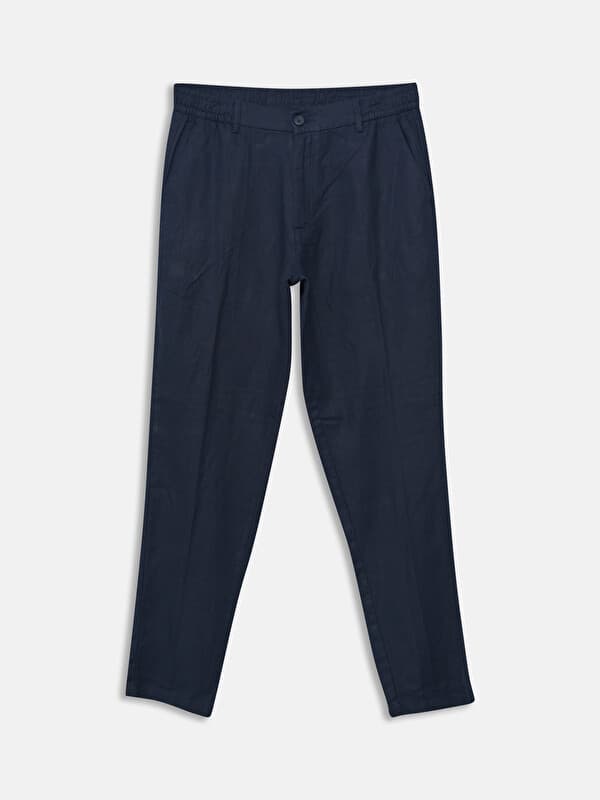 Мужские брюки Slim Fit из льняной смеси