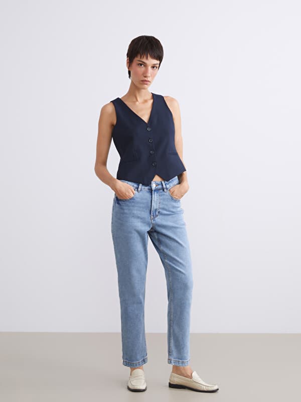 Джинсы Mom Fit для женщин