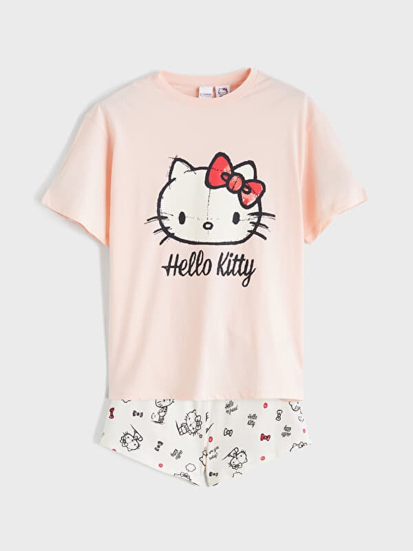 Пижамный комплект с шортами для девочек Hello Kitty с принтом