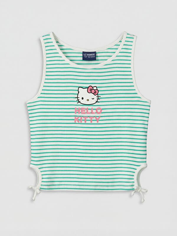 Майка для девочек с круглым вырезом с принтом Hello Kitty