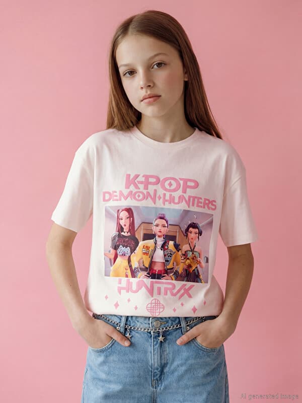 Футболка для девочек с принтом «K-Pop Demon Hunters»