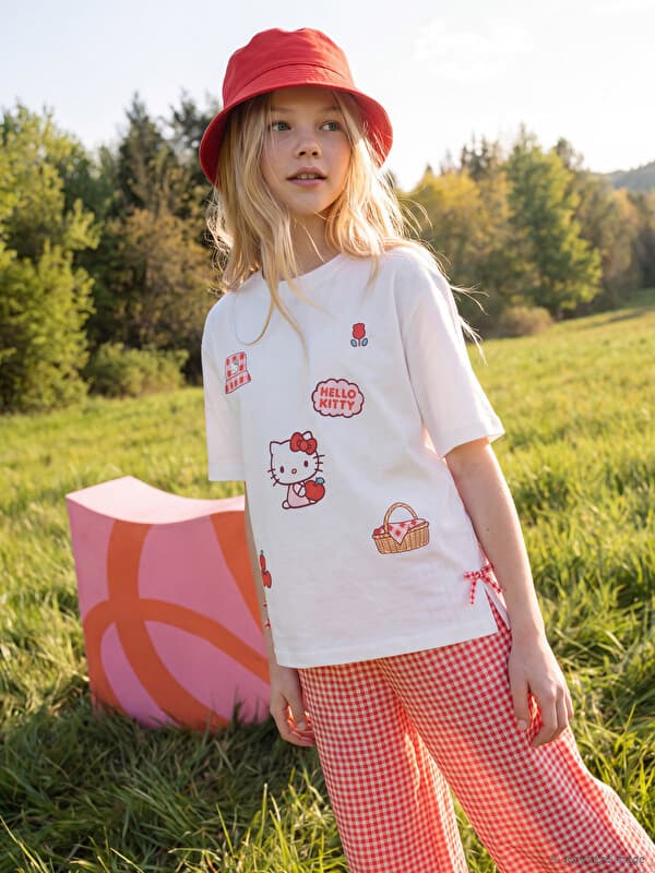 Детский комплект для девочек с принтом Hello Kitty
