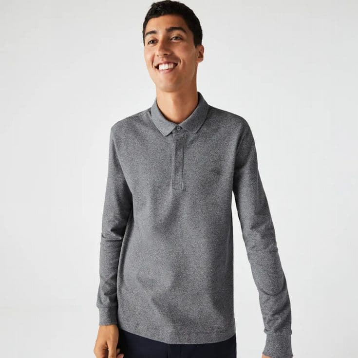Мужское поло с длинным рукавом Lacoste