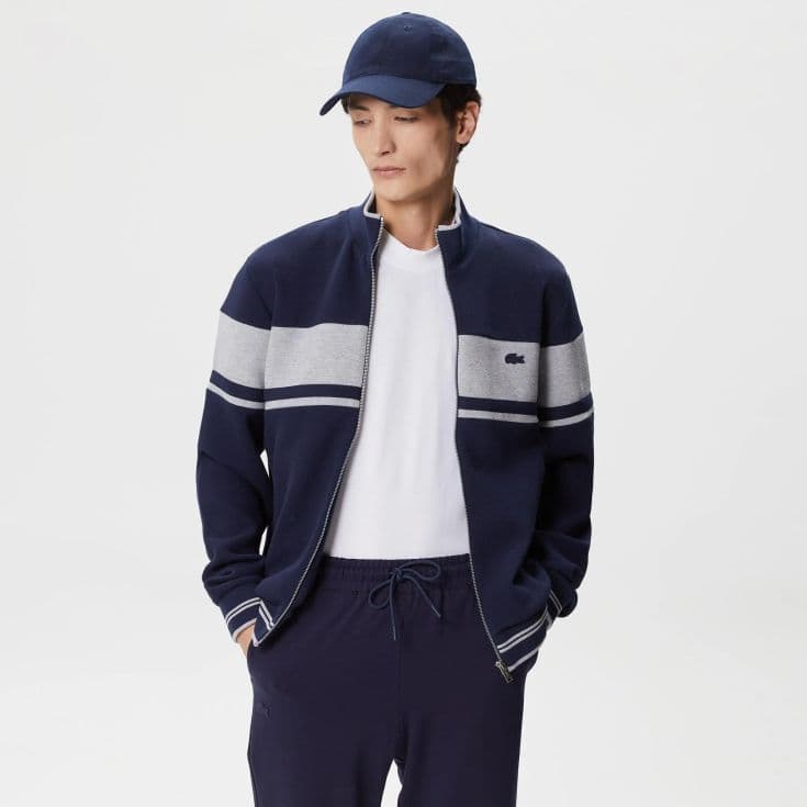 Мужская толстовка на молнии Lacoste из хлопка