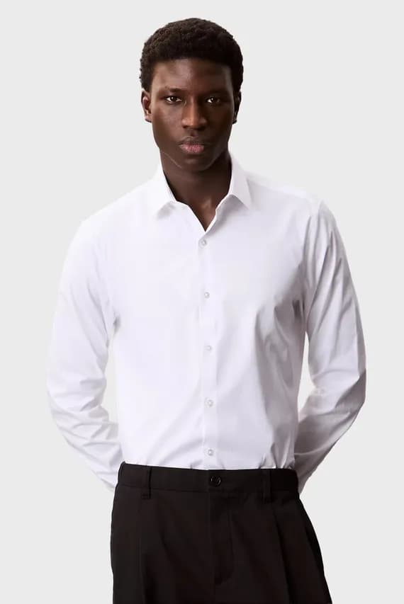 Рубашка SLIM ESNTL POPLIN NOS STR SLD