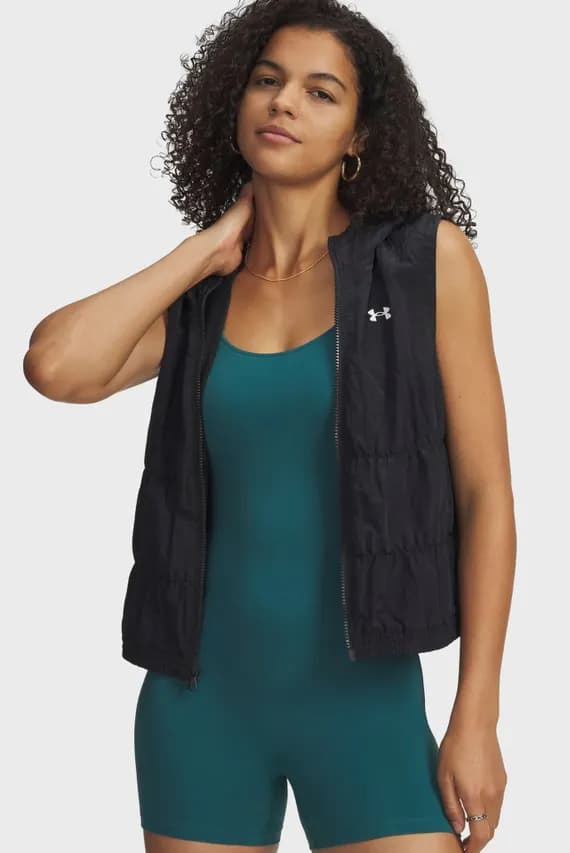 Ветровка UA Rival Woven Ruched Vest-BLK