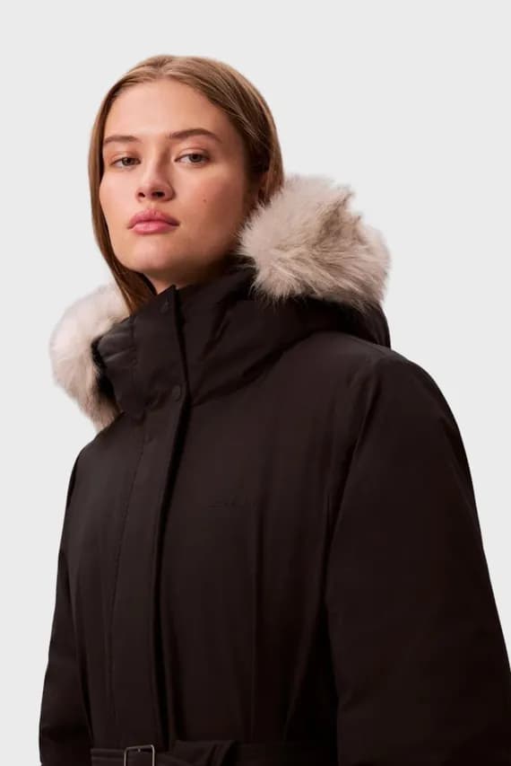 Куртка зимняя BELTED MATTE QUILTED JACKET WITH