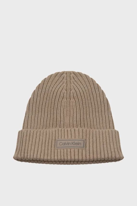 Шапка PATCH CHUNKY RIB COTTON BEANIE