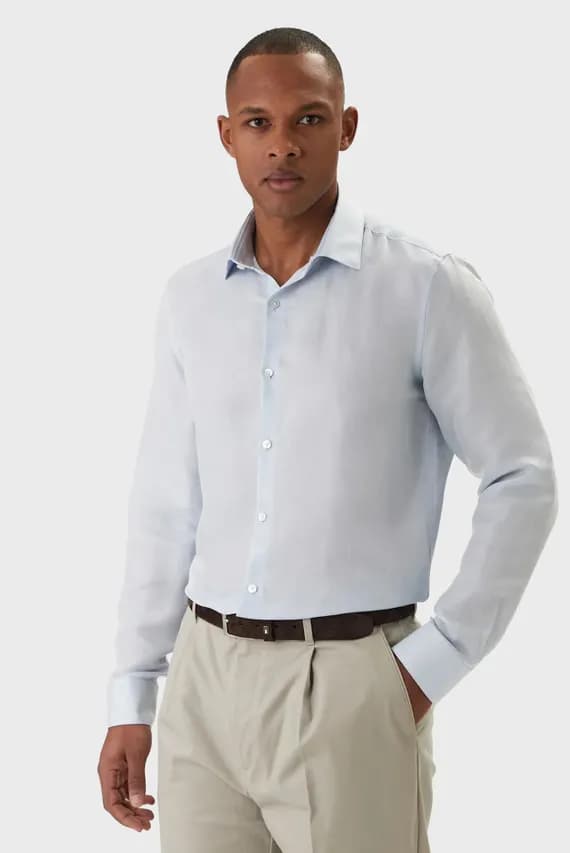 Рубашка SLIM REF LINEN BLD SLD