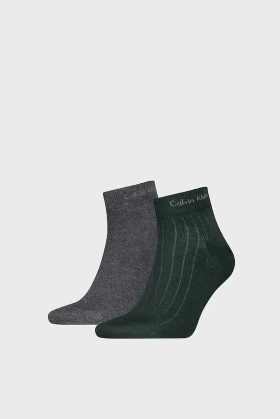 Носки CK MEN QUARTER 2P PINSTRIPE