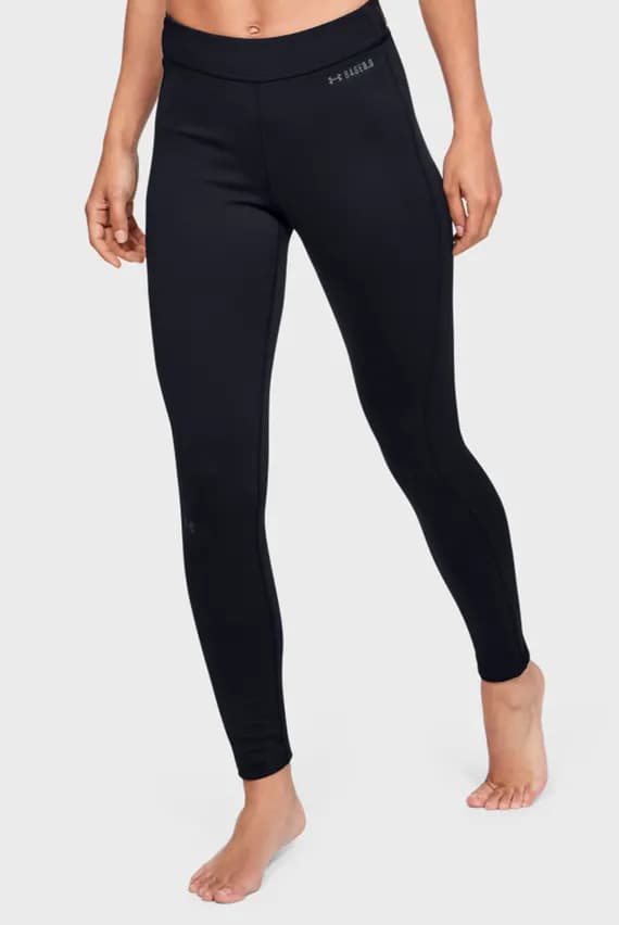 Женские черные термобрюки UA Base Legging 3.0