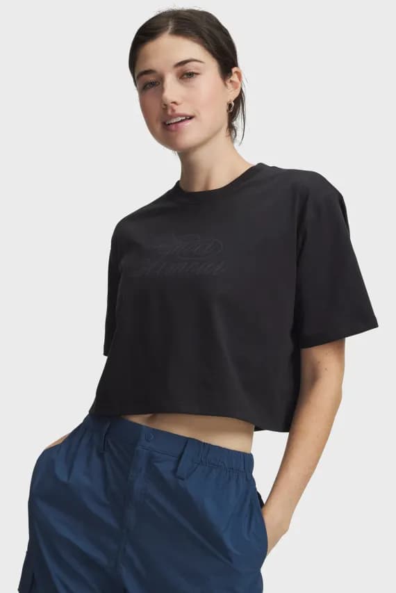 Футболка UA W SCRIPTHEART CROP SS