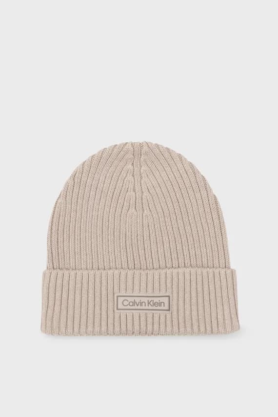 Шапка PATCH CHUNKY RIB COTTON BEANIE