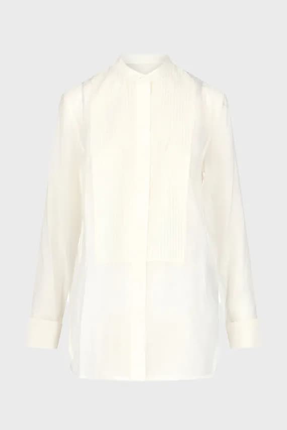 Блузка SHEER TENCEL BIB PLEAT SHIRT