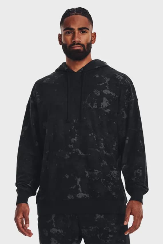 Мужское черное худи UA Journey Terry Hoodie