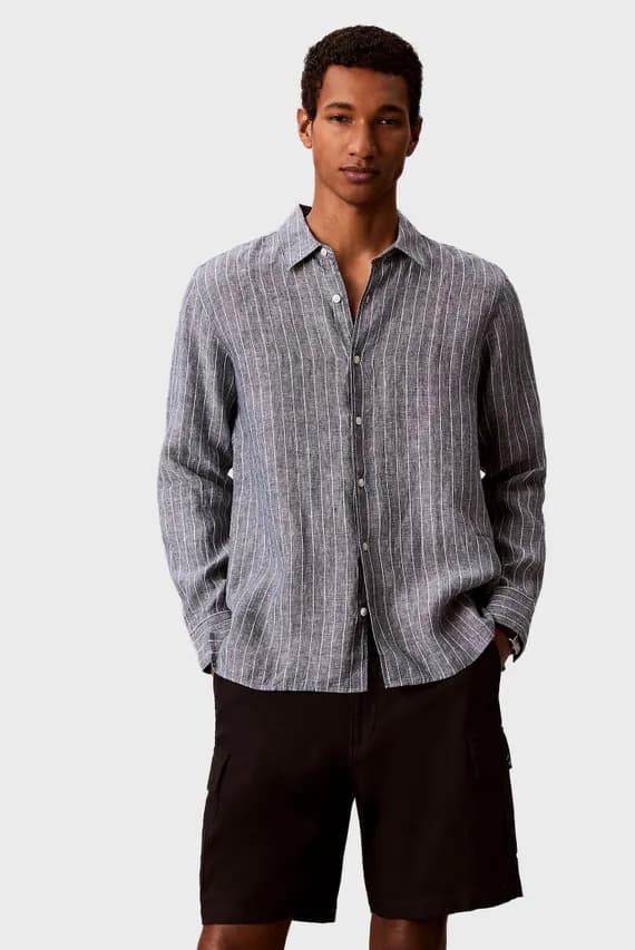 Рубашка LS YD PINSTRIPE LINEN CLASSIC SH