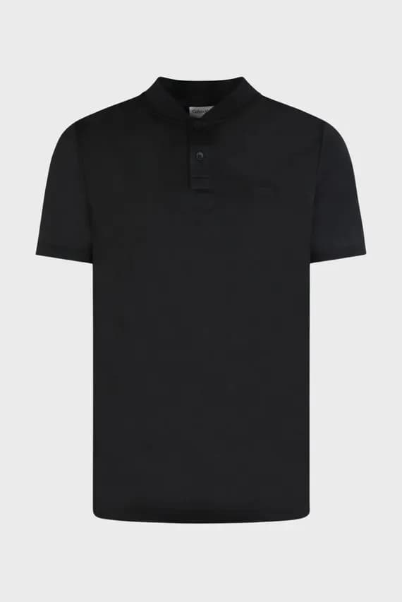 Мужское черное поло SMOOTH COTTON STAND