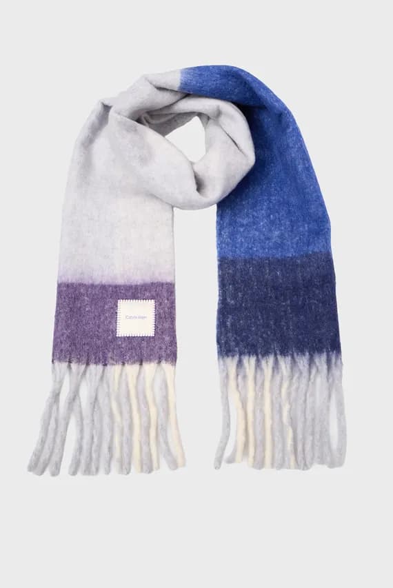 Шарф PATCH BRUSHED CHECKED SCARF