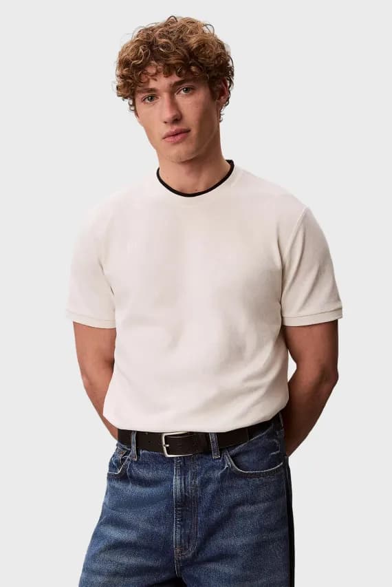 Футболка SS TIPPED PIQUE CREWNK TEE