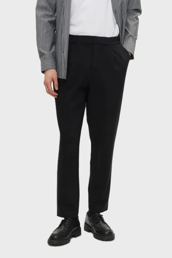 Штаны SLIM TAPERED KNIT PLEATED PANT