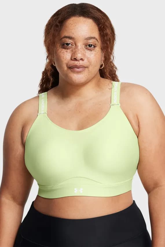 Женский салатовый топ UA Infinity High 2.0 Bra