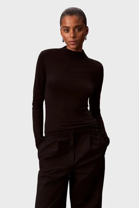 Гольф LS WOOL TENCEL MOCK NK TOP