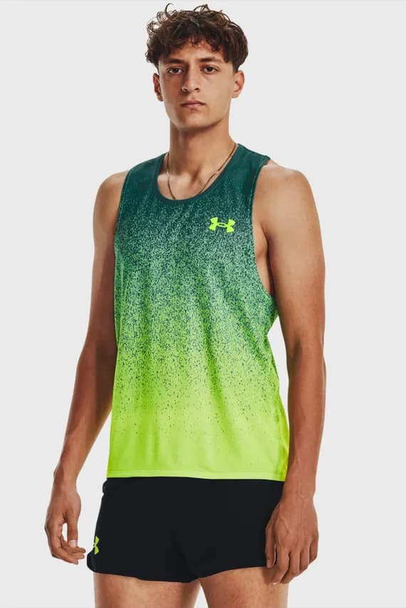 Мужская зеленая майка UA RUSH CICADA SINGLET