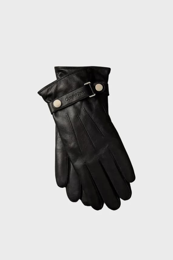 Перчатки LOGO STRAP SMOOTH LEATHER GLOVES