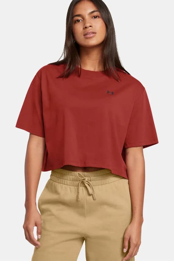 Футболка UA W BOXY CROP LOGO SS